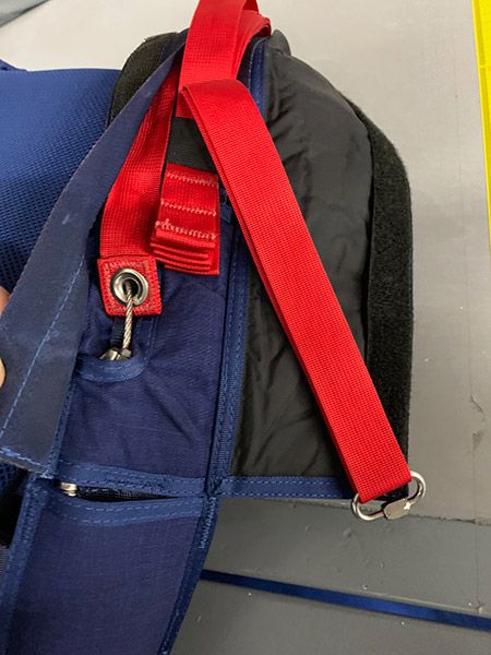 Open the Velcro fastener